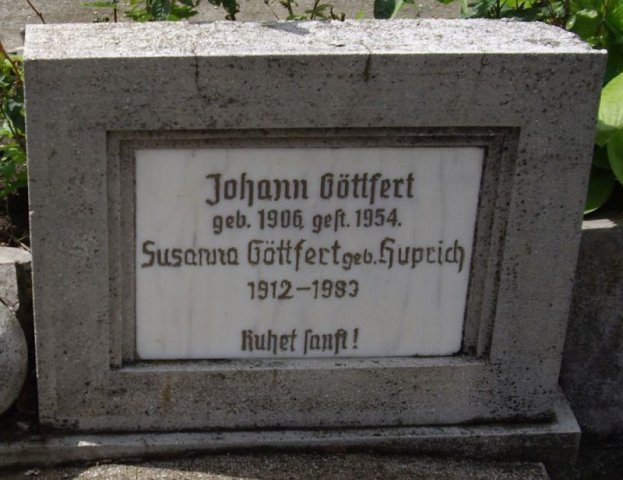 Goettfert Johann 1906-1954 Huprich Susanna 1912-1983 Grabstein